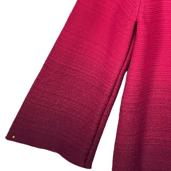 Jones New York 3-Button Cardigan Women Size M Pink Long Sleeve Knit Thick - Picture 3 of 10